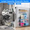 Multifunctional Magnetic Shelf for Washing Machine, Refrigerator, Microwave, and Any Metal Surface, Powerful Magnetic Shelves Include Magnetic Paper Towel Holder, Unique Hollow Design (5 pcs - Grey) view 3