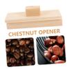 Wooden Chinese Chestnut Opener with Non Slip Handle Khaki view 3