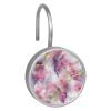 Aesthetic Art Marble Decorative Shower Curtain Hooks Rings,Set of 12pcs Shower Curtain Hooks,Rustproof Decorative Shower Rings for Bathroom (Multi 02) view 2