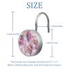 Aesthetic Art Marble Decorative Shower Curtain Hooks Rings,Set of 12pcs Shower Curtain Hooks,Rustproof Decorative Shower Rings for Bathroom (Multi 02) view 3