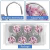 Aesthetic Art Marble Decorative Shower Curtain Hooks Rings,Set of 12pcs Shower Curtain Hooks,Rustproof Decorative Shower Rings for Bathroom (Multi 02) view 4