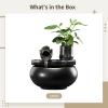 Vestamore Ceramic Tabletop Fountain with Bamboo Water Feature, Glossy Black Finish for Desk Or Countertop view 4