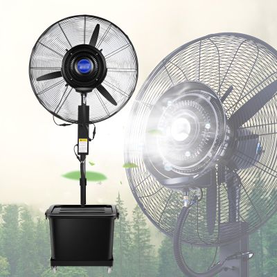 YAVVAY Floor Industrial Misting Fan | 43L Large Water Tank | 90 Oscillation | 3 Speeds(750mm/220v)