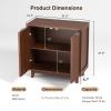 Buffet Cabinet with Storage 3 Pieces Modern Fluted Sideboard with Adjustable Shelves & Solid Wood Legs Mid Century Coffee Bar Table for Living Room Kitchen Dining Room Hallway view 2