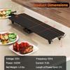 27" Electric Griddle Teppanyaki Grill BBQ, Nonstick Extra Large Griddle Long Countertop Grill with Adjustable Temperature & Drip Tray, Indoor Outdoor Cooking Plates for Pancake Barbecue view 2