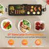 27" Electric Griddle Teppanyaki Grill BBQ, Nonstick Extra Large Griddle Long Countertop Grill with Adjustable Temperature & Drip Tray, Indoor Outdoor Cooking Plates for Pancake Barbecue view 4