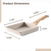 Japanese Tamagoyaki Square Omelette Pan With Wooden Handle, Non-Stick Coating, Spatula And Whisk Set For Breakfast And Gourmet Cooking view 3