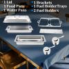 Jwevvie 9QT Chafing Dish Buffet Set Stainless Steel Chafer with 4 Full Size Pans, Rectangle Catering Warmer Server with Lid Water Pan Stand Fuel Holder, for Weddings Parties Banquets, Silver view 3