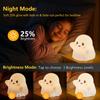 nextanG RGB Ghost Night Light Color-Changing Tap Control Fun Toy for Kids, Soft Squishy Silicone Lamp with Sounds, Dimmable Rechargeable Bedside & Table Lamp, Funny Gift for Boys & Girls(Ghost-RGB) view 3