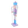 LUOZZY 2pcs 38cm Purple Wooden Nutcracker Soldier Christmas Ornament for Holiday Home and Fireplace Decor view 4