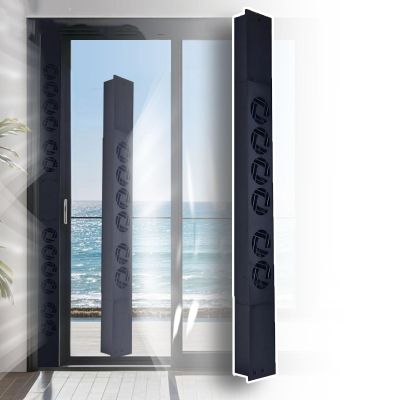 Window Exhaust Fan, Comfort Zone Window Fan for Bedroom, 6 Air Outlets (4 Air Intakes + 2 Exhausts), Retractable 80-128cm Optional, for Home, Kitchen, Bedroom & Office