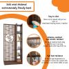 200CM/78.7in Wood Room Divider with Shelf,Entry Hall Room Separator Screen, Floor to Ceiling Wall Post Partitions, Entrance Hall Partition Screen Column Floor to Ceiling, for Teahouse/Coffee Shop etc. view 2