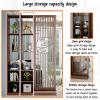 200CM/78.7in Wood Room Divider with Shelf,Entry Hall Room Separator Screen, Floor to Ceiling Wall Post Partitions, Entrance Hall Partition Screen Column Floor to Ceiling, for Teahouse/Coffee Shop etc. view 3