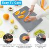 3Pcs Nesting Stone Drying Mat for Kitchen Counter, Quick Drying Stone Dish Drying Mat with Non-Slip Feet, Super Absorbent Heat Resistant Diatomaceous Earth Dish Drying Mat for Dishes, Bottles-Curve view 3