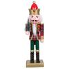 Cabilock Christmas Wooden Nutcracker Figure, 10.2 Inch Wooden Nutcracker Soldier Ornament for Festive Home Decoration, Traditional Xmas Celebrations Centerpiece Present view 1