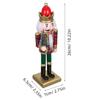 Cabilock Christmas Wooden Nutcracker Figure, 10.2 Inch Wooden Nutcracker Soldier Ornament for Festive Home Decoration, Traditional Xmas Celebrations Centerpiece Present view 2
