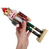 Cabilock Christmas Wooden Nutcracker Figure, 10.2 Inch Wooden Nutcracker Soldier Ornament for Festive Home Decoration, Traditional Xmas Celebrations Centerpiece Present view 3