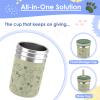 Sursip Toddler Cups with Straws and Lids, Stainless Steel Kids Sippy Cups view 3