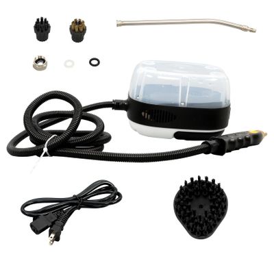 White Small Portable High Temperature and High Pressure Steam Cleaner 2500W 1000ml 110V for Kitchen Car Bathroom