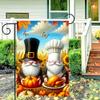 Cmialusie Thanksgiving Gnome Garden Flag 12x18 Turkey view 4