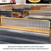 8 Panels Dividers for Dining Areas,Glass Translucent Countertop Screen,Privacy Desk Partition,Partition Divider for Entrance Restaurant Desk(Black,4 Panels) view 4