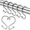 Shower Curtain Hooks 50pcs Shower Curtain Hooks Shower Curtain Ring Decorative Rust-Proof Hooks Bathroom Shower Rod Hanging Rings or Shower Curtain, Bathroom view 1
