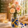 UDU 200 Pcs Vase Filler Pearl Beads No Hole Faux Polish Pearls for Centerpieces Vases Beads for vases Home Birthday Wedding Party Table Decor (Blue) view 2