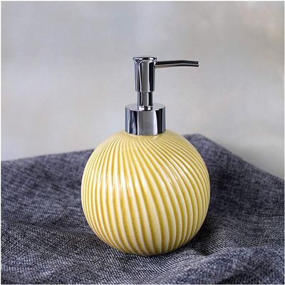 Art Soap Dispenser for Bathroom Kitchen Hotel, Creative Embossed Ceramic Soap Bottle Press Bottle Lotion Dispenser Hotel Soap Dispenser Nordic Minimalist Bathro(A)