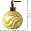 Art Soap Dispenser for Bathroom Kitchen Hotel, Creative Embossed Ceramic Soap Bottle Press Bottle Lotion Dispenser Hotel Soap Dispenser Nordic Minimalist Bathro(A) view 2