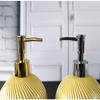 Art Soap Dispenser for Bathroom Kitchen Hotel, Creative Embossed Ceramic Soap Bottle Press Bottle Lotion Dispenser Hotel Soap Dispenser Nordic Minimalist Bathro(A) view 4