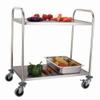 CKKNILV Movable Hand Trucks Storage Cart Kitchen Stainless Steel Hotel Catecart with Brake Wheel 2 Serving Trolley for Restaurants 150Kg Load Capacity/3 Tier/S-75 X 40 X 83Cm (2 Tier view 1