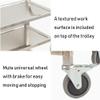 CKKNILV Movable Hand Trucks Storage Cart Kitchen Stainless Steel Hotel Catecart with Brake Wheel 2 Serving Trolley for Restaurants 150Kg Load Capacity/3 Tier/S-75 X 40 X 83Cm (2 Tier view 4