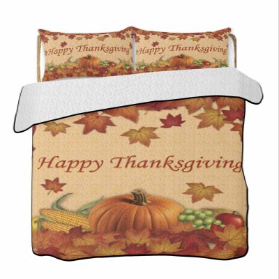 RisQiten Twin XL Quilt Bedding Set, Orange Pumpkins Fall Reversible Summer Quilt 3 Pieces, Thanksgiving Maple Leaf Vintage Lightweight Bedspreads Coverlets with 2 Pillow Shams for All Seasons