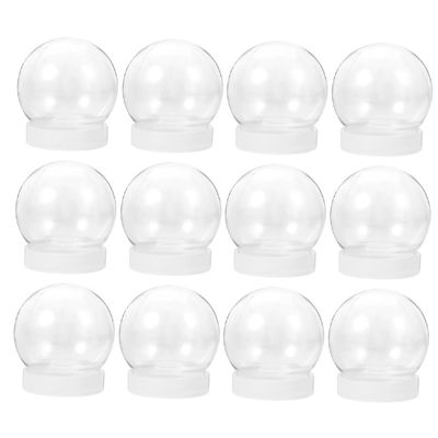 DOITOOL DIY Snow Globe Kit Clear Plastic Water Globes 2.87X10.55X2.63 Inch Empty Snow Globes with Screw Caps for Christmas Crafts and Home Decoration