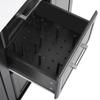 Zjjseloru Functional 50.7" Black Kitchen Island with MDF Design, Rolling Features, Tilt Trash Can & Ample Storage - A Must-Have for Modern Kitchens! view 4