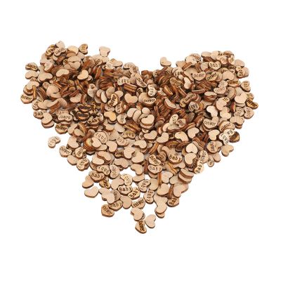 1000 Pcs Vintage Wooden Hearts Cutouts, Unique Heart Shaped Table Decorations for Weddings, Baby Showers, and Parties, Premium Durable Material, Beautifully Sanded