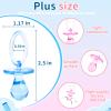 48 Pcs Pacifiers for Baby Shower Game, 2.5 Inch Large Size Plastic Pacifiers Baby Shower Games Pacifier Hunt Decoration DIY, Gender Reveal Table Scatter, Party Favors(Pink&Blue) view 2
