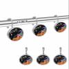 Halloween Shower Curtain Hooks, Pumpkin Crow Ghost Star Black 12PCS Shower Curtain Hooks Rings for Bathroom Stainless Steel Rust Shower Curtain Hangers view 2