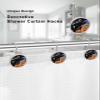 Halloween Shower Curtain Hooks, Pumpkin Crow Ghost Star Black 12PCS Shower Curtain Hooks Rings for Bathroom Stainless Steel Rust Shower Curtain Hangers view 3