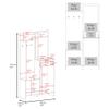 Hall Tree with Storage,Rustic Entryway Hall Tree with Coat Rack, Accent Coat Tree with 2 Doors, 1 Drawer, 1 Shelf, 1 Mirror view 2