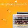 Stainless Steel Food Dehydrator,Commercial Fruit Dryer,24 Hours Timer & 30-90 Thermostat Control,Tempered Glass Door view 3