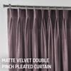 CASANEMA Extra Long Luxury Matte Velvet Curtain (1 Panel) Pinch Pleated Home Dcor Custom Made Curtains - Made in Turkey view 2