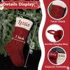 6 Pcs Personalized Christmas Stockings,Large Custom Family Christmas Stocking with Names, Customized Knit Embroidered Name Bone Shape Dog Christmas Stockings,Durable Fireplace Hanging Stockings view 2
