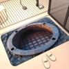 JUXDZISHW 3D Optical Illusion Bath Mat Rug-Quick Dry Absorbent Rubber Backed Thin Bathroom Rugs Fit Under Door-Bath Mats for Bathroom Floor Mat in Front of Sink-Shower Rug,J,40 * 60cm view 1