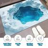 JUXDZISHW 3D Optical Illusion Bath Mat Rug-Quick Dry Absorbent Rubber Backed Thin Bathroom Rugs Fit Under Door-Bath Mats for Bathroom Floor Mat in Front of Sink-Shower Rug,J,40 * 60cm view 2