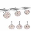 Halloween Shower Curtain Hooks, White Orange Pumpkin 12PCS Shower Curtain Hooks Rings for Bathroom Stainless Steel Rust Shower Curtain Hangers view 2