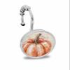 Fall Shower Curtain Hooks, Orange Pumpkin Letter Background 12PCS Shower Curtain Hooks Rings for Bathroom Stainless Steel Rust Shower Curtain Hangers view 1