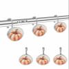 Fall Shower Curtain Hooks, Orange Pumpkin Letter Background 12PCS Shower Curtain Hooks Rings for Bathroom Stainless Steel Rust Shower Curtain Hangers view 2