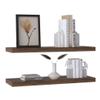 Tuhome Floating Shelves Set of 2 - Wall Shelves for Decor, Storage, Books - Living Room, Bedroom Olive/31.5" view 1
