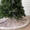 60-Inch Huntsman High-Pile Faux Fur Christmas Tree Skirt, Arctic Gray view 1